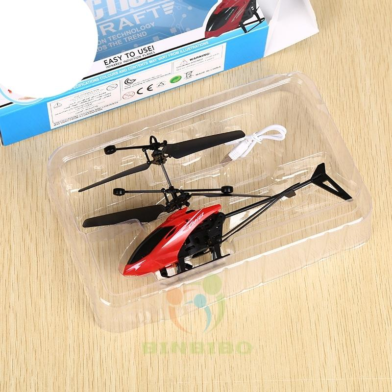 Đồ chơi Máy bay trực thăng Mini điều khiển từ xa có cảm ứng bằng tay nhiều màu sắc cho bé - Binbibo
