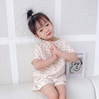 Set đồ linen cho bé Batala Kids, đồ bộ bé gái hoa nhí vintage phong cách Hàn Quốc cho bé từ 10-22kg LINENHOANHI