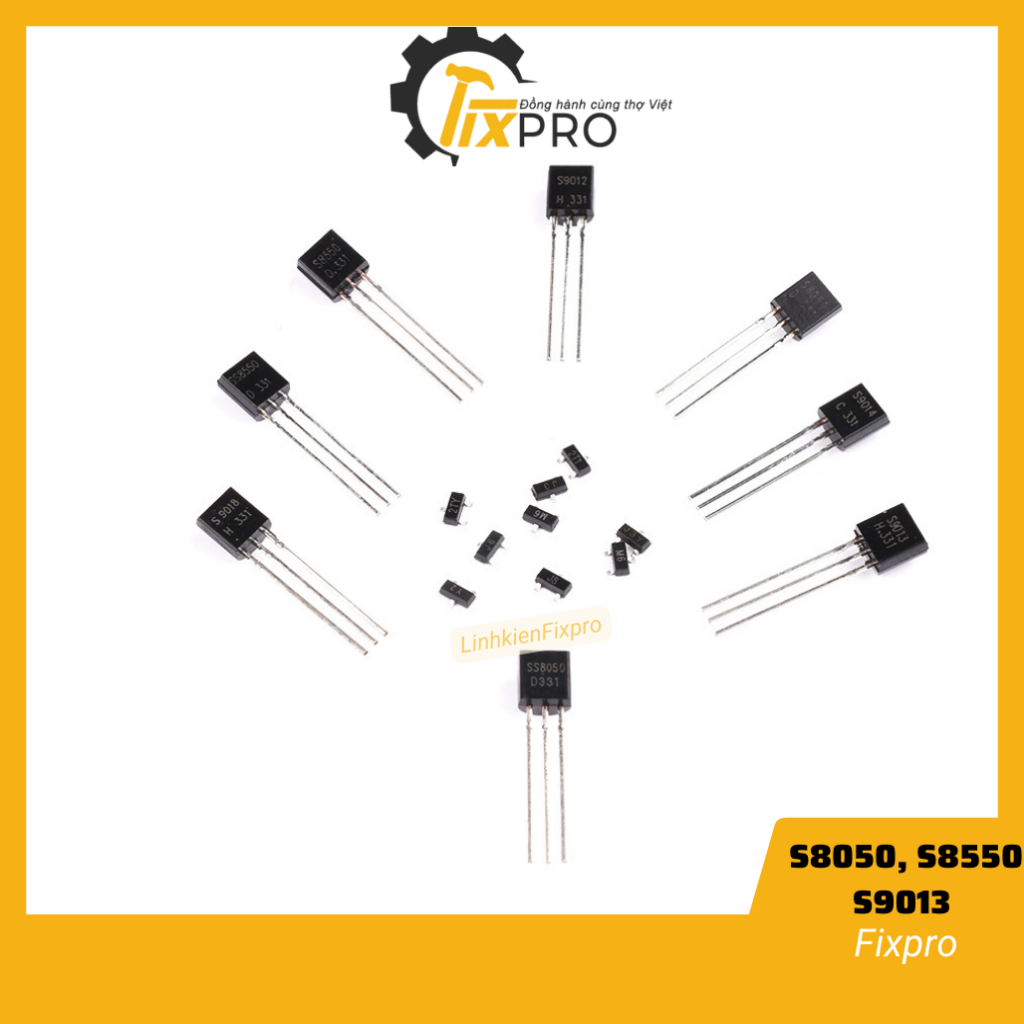 S8550 8550 transistor 0.5A 25V chất lượng tốt túi 10 chiếc | Shopee ...