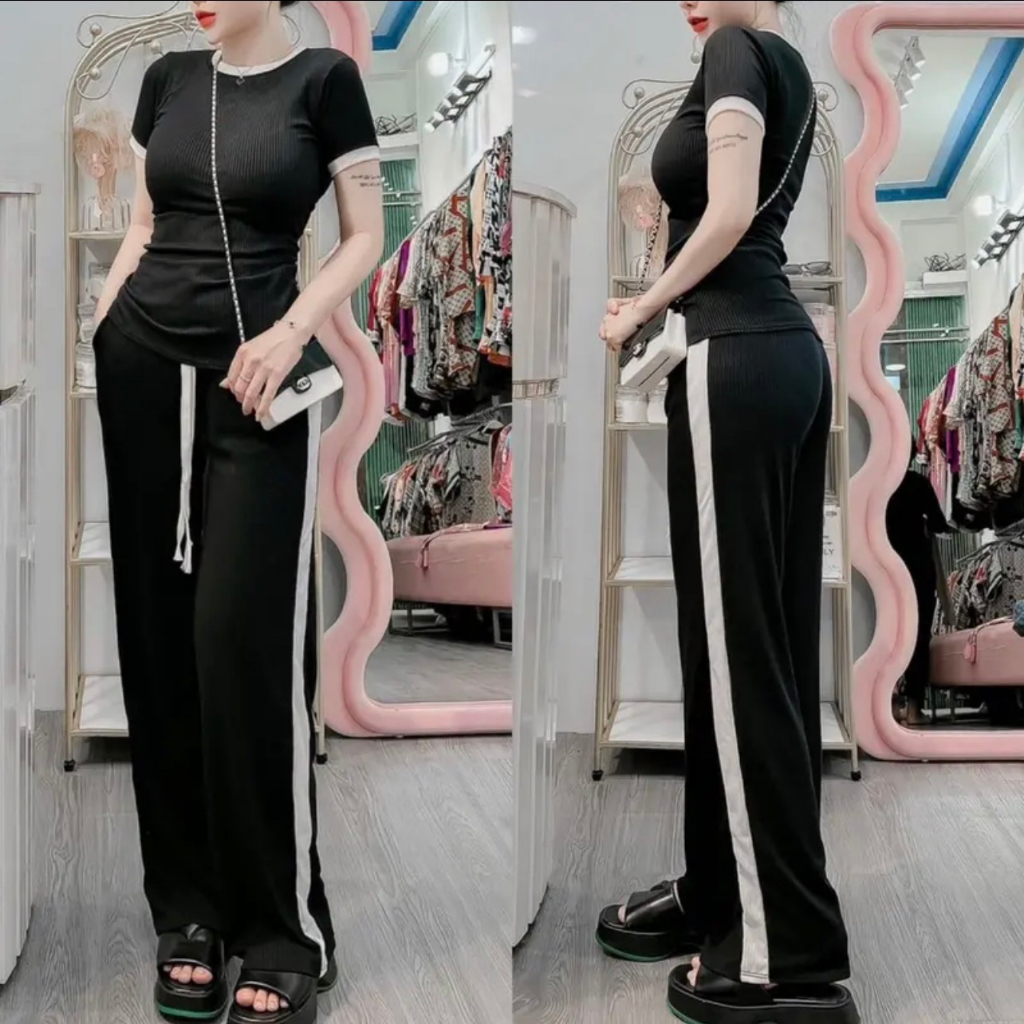 Set đồ bộ nữ bigsize quần đùi thun gân hottrend ESHOP Đồ bộ nữ đồ mặc nhà thoải mái đẹp dễ thương mùa hè thoáng mát 137