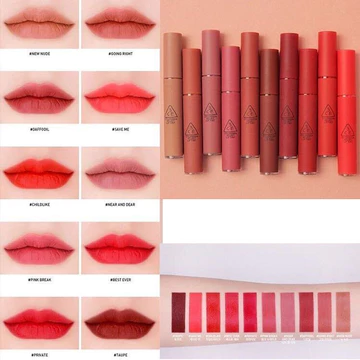 Son Kem Lì 3CE Velvet Lip Tint – Mịn Nhẹ Như Nhung, Lâu Trôi, Nhiều Màu Hot Trend Hàn Quốc
