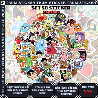 Set 50 Sticker, Hình Dán Hoạt Hình Cartoon-random,hot hit- Trang ...