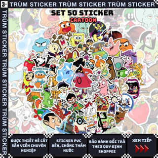 Set 50 Sticker, Hình Dán Hoạt Hình Cartoon-random,hot hit- Trang ...