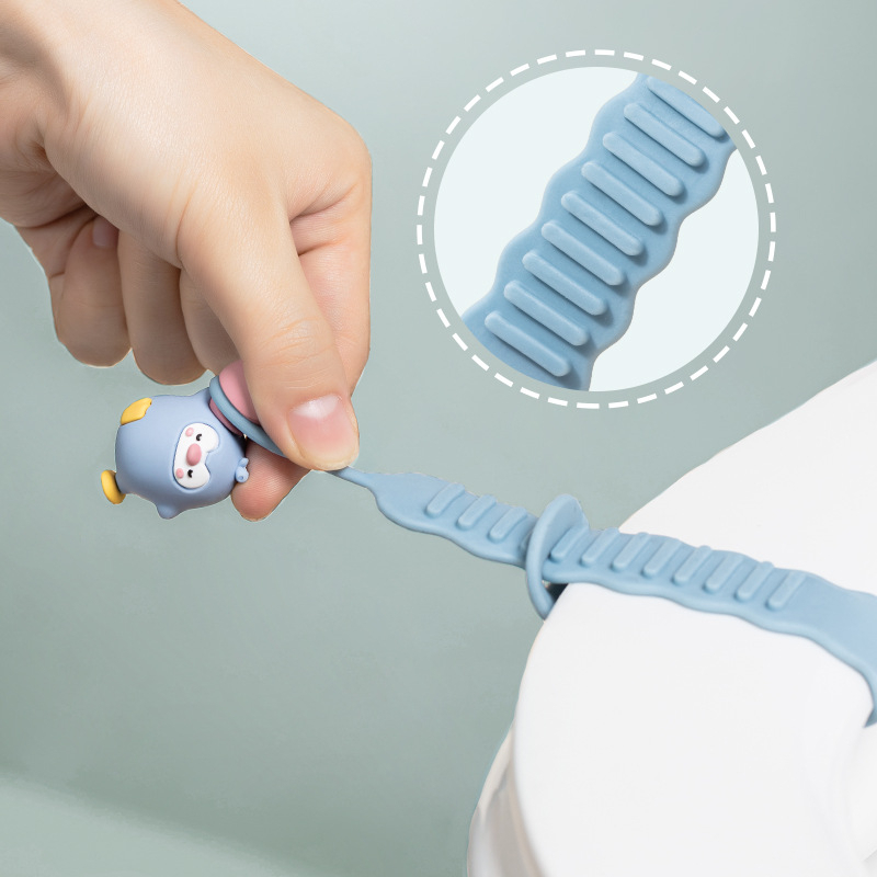 Dụng cụ nhấc nắp bồn cầu kháng khuẩn hình thú (B16) thông minh chống bám bẩn, đàn hồi tốt, dễ thương