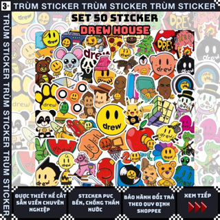 Set 100 Sticker, Hình dán DREW HOUSE-random,cartoon,hot hit- Trang ...