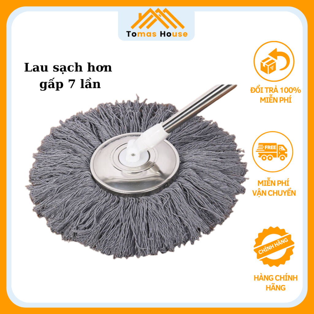 Bông lau nhà tròn xoay 360 độ Bông cotton thay thế siêu thấm hút - BÔNG TĂM | BigBuy360 - bigbuy360.vn