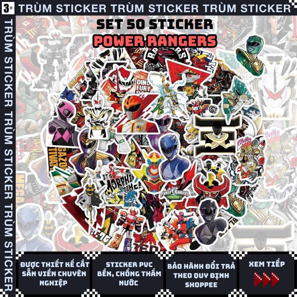 Set 50 Stickers, Hình Dán Siêu Nhân Power Rangers -movie,random, Trang ...