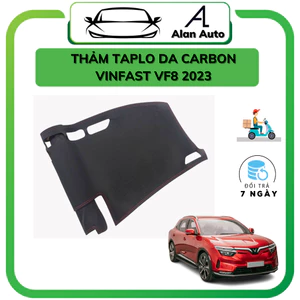 Thảm taplo da carbon ô tô Vinfast VF8, thảm chống nắng da carbon. Hàng đẹp xuất sắc