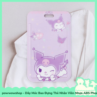 [Sẵn VN - Hỏa Tốc] Dây Móc Bao Đựng Thẻ Nhân Viên Dọc Nhựa PC Phong Cách Nhân Vật Hoạt Hình Sanrio Kuromi Queen