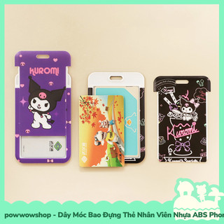 [Sẵn VN - Hỏa Tốc] Dây Móc Bao Đựng Thẻ Nhân Viên Dọc Nhựa PC Phong Cách Nhân Vật Hoạt Hình Sanrio Kuromi Queen