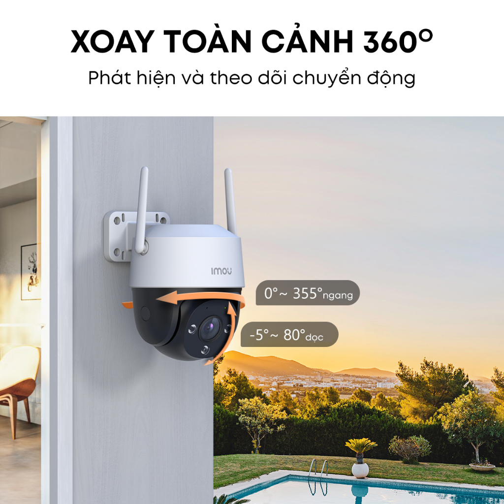 Ảnh Camera Wifi ngoài trời Imou Cruiser SE+ I 3MP/5MP I IPC-S51FEP I Đàm thoại 2 chiều I Xoay 360 1