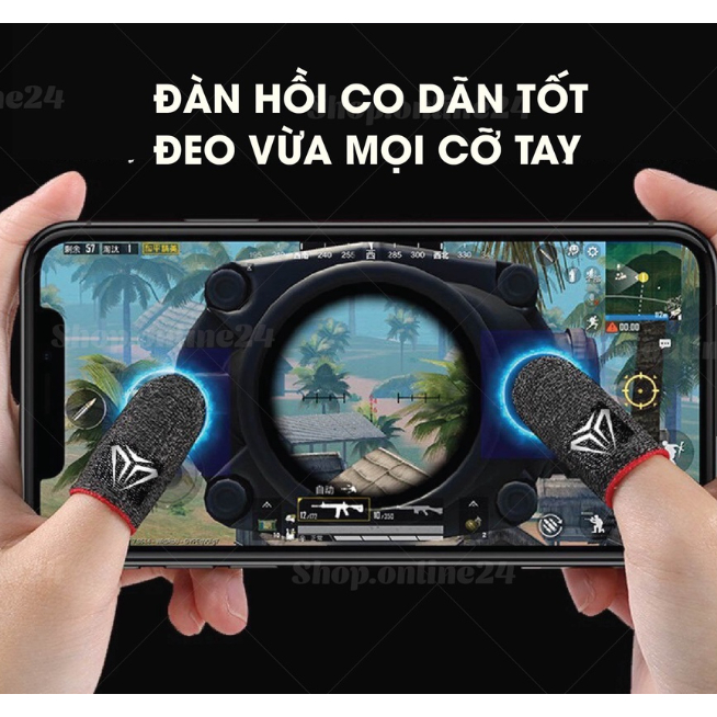 Bao Tay Chơi Game Freefire, Pubg, Liên Quân Chống Mồ Hôi, Siêu Nhạy, Co Giãn Cực Tốt Bằng Sợi Bạc