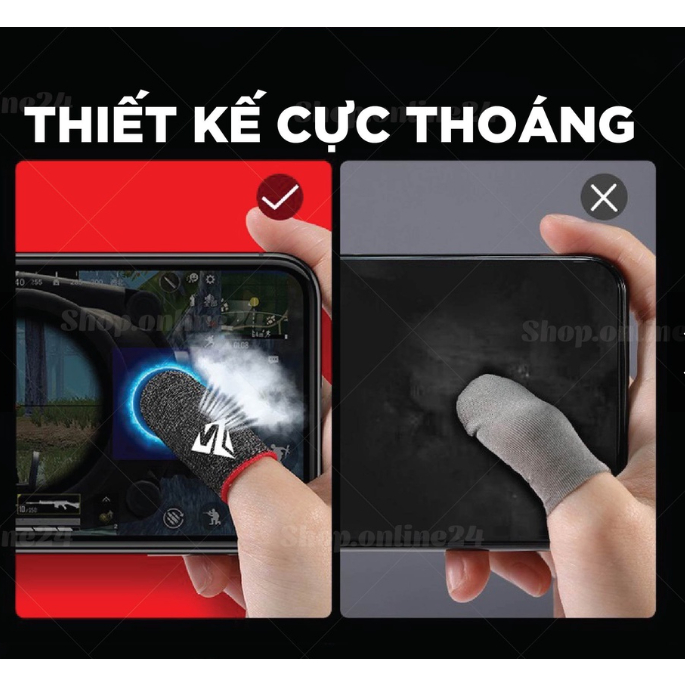 Bao Tay Chơi Game Freefire, Pubg, Liên Quân Chống Mồ Hôi, Siêu Nhạy, Co Giãn Cực Tốt Bằng Sợi Bạc