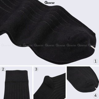 Hộp 7 đôi tất giày tây nam cổ cao tone màu đen GOMTAT mẫu MIX10, sợi cotton cao cấp thoáng khí - GOM-MIX10-CB7