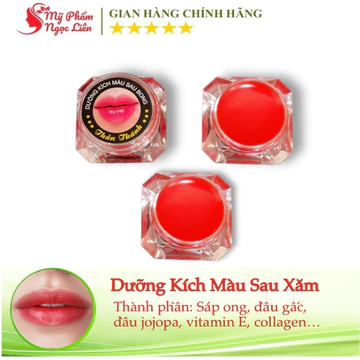 combo 10 Dưỡng kích màu sau xăm-hũ kim cương tem môi 5g đỏ cam