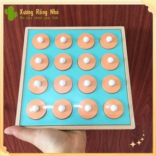 Đồ Chơi Lật Hình Luyện Trí Nhớ Bằng Gỗ Montessori 12 Chủ Đề Xương Rồng Nhỏ