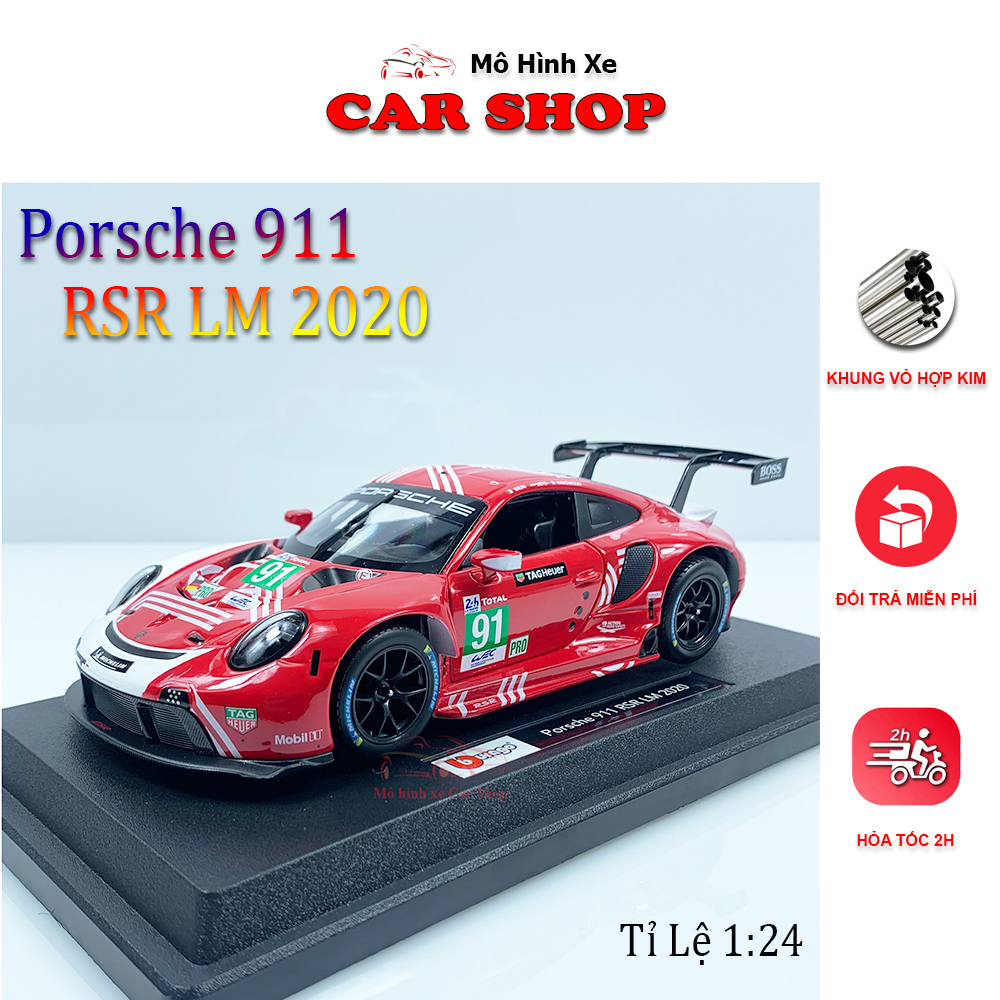 Bburago-1:24 Porsche 911 Rsr Lm 2020 Die-Cast Red And White | Shop