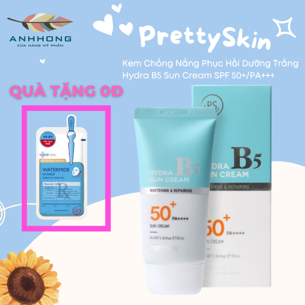 Kem Chống Nắng Phục Hồi Dưỡng Trắng B5 Prety Skin Hàn Quốc Hydra B5 Sun Cream 70ml Shopee Việt Nam 7784