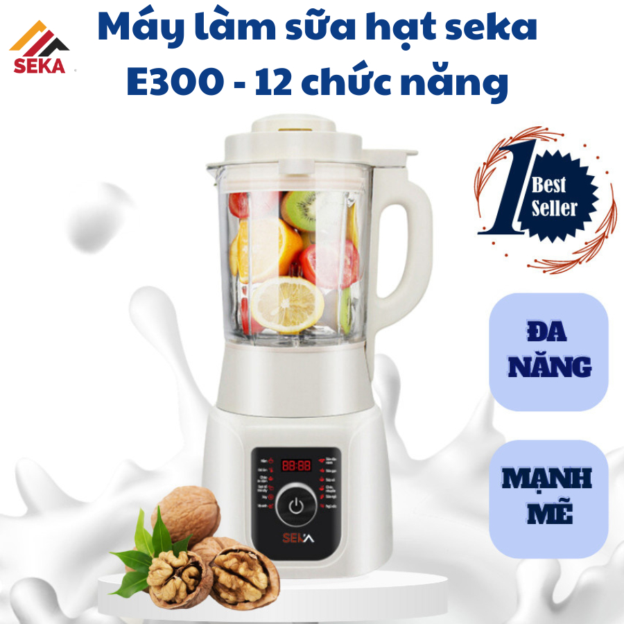 Máy làm sữa hạt đa năng SEKA E300 12 chức năng 1750ml -  1 đổi 1 hàng chính hãng