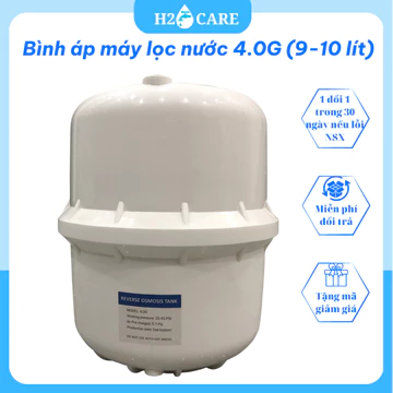 Bình áp, bình chứa nước máy lọc nước RO, tank chứa nước 4.0G bằng nhựa cao cấp.
