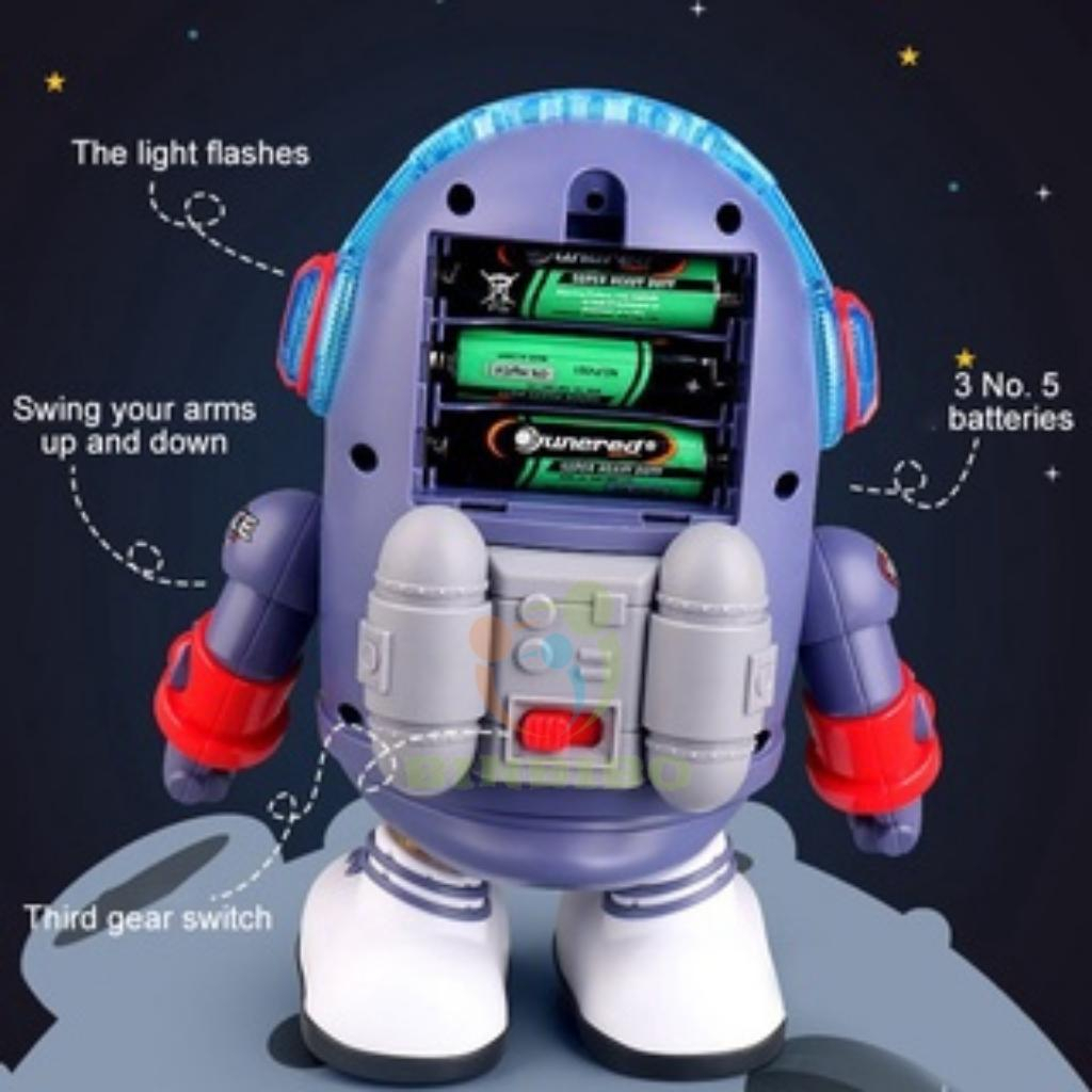 Đồ chơi chú vịt không gian phi hành gia nhảy múa theo nhạc Space Duck Dance có đèn nhấp nháy vui nhộn cho bé- Binbibo