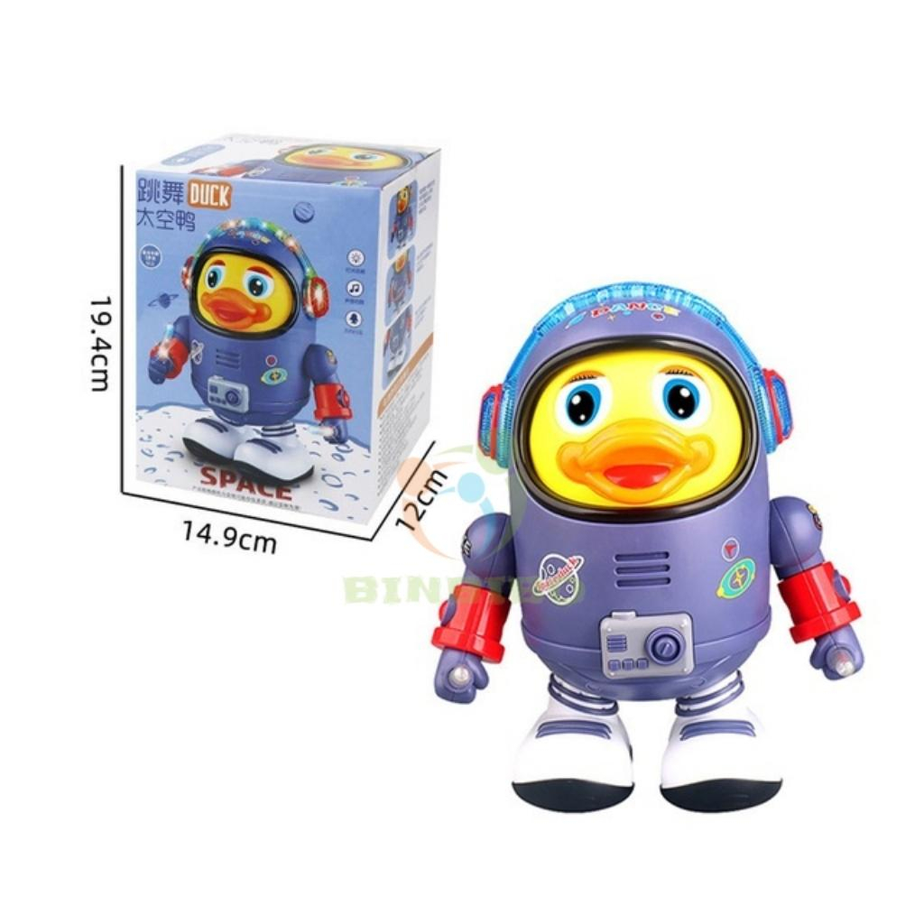 Đồ chơi chú vịt không gian phi hành gia nhảy múa theo nhạc Space Duck Dance có đèn nhấp nháy vui nhộn cho bé- Binbibo