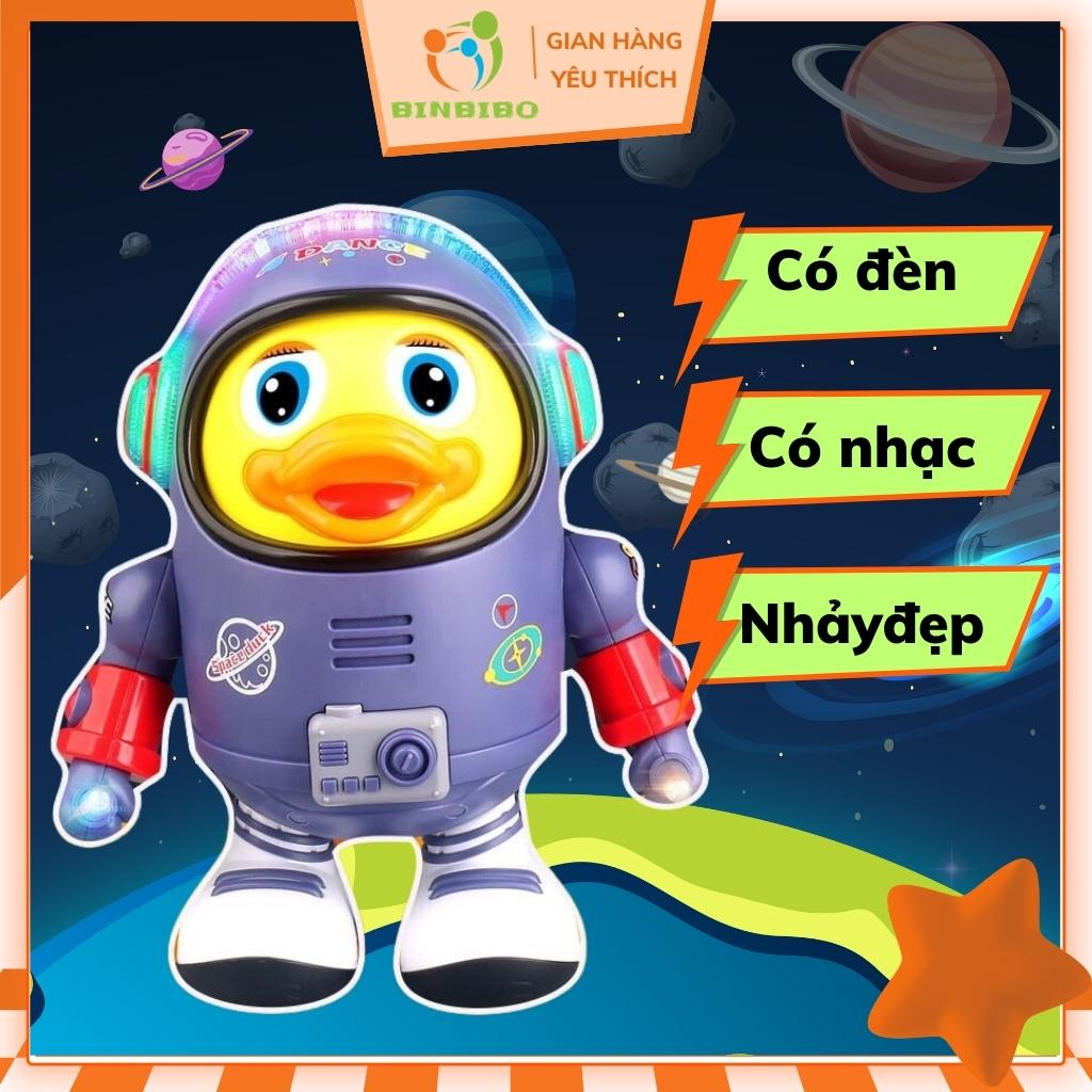 Đồ chơi chú vịt không gian phi hành gia nhảy múa theo nhạc Space Duck Dance có đèn nhấp nháy vui nhộn cho bé- Binbibo