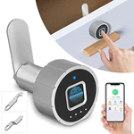 Ổ khóa vân tay thông minh cao cấp Khóa Tủ, Ngăn Kéo Vân tay, Bluetooth 3 chức năng cho ngăn kéo tủ văn phòng 30mm — ảnh 1