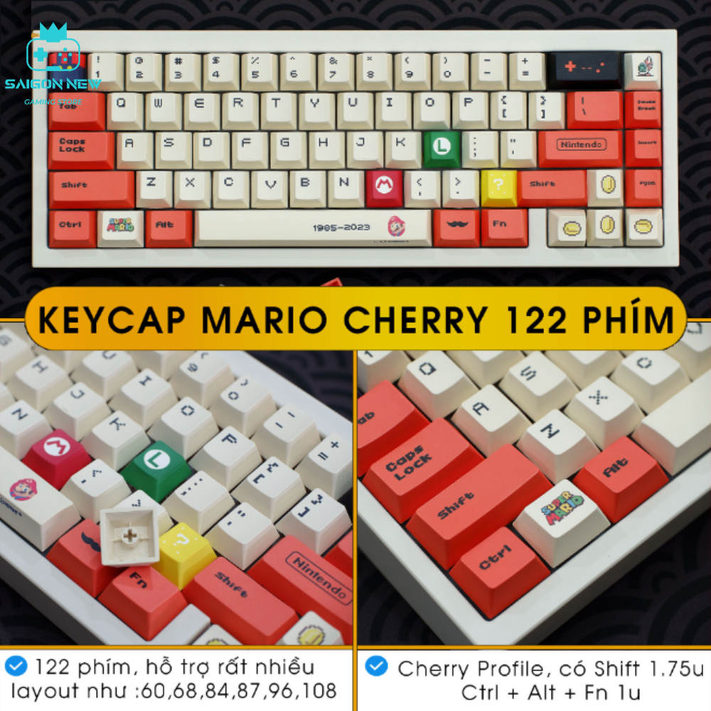Keycap set Cherry/PBT nhiều loại phối màu - Nút bàn phím cơ phù hợp các ...