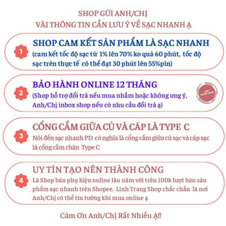 (Có Hộp) Sạc Nhanh PD 2OW , Bảo Hành 12 Tháng