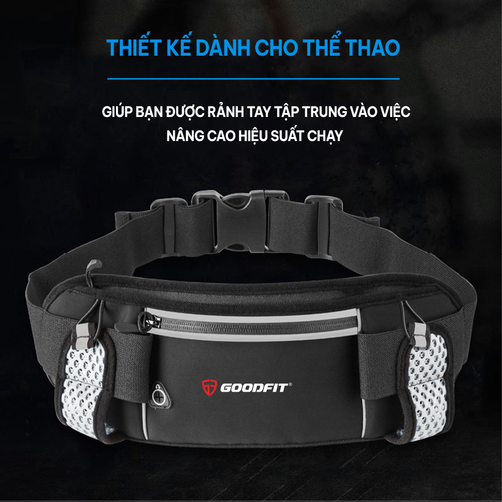 Đai chạy bộ, túi đeo hông đựng điện thoại chống nước GoodFit GF120RB (không có bình nước)