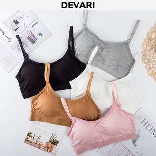 Áo bra nữ học sinh 2 dây, áo lót đệm mút mỏng bàn tay nâng ngực DEVARI B727