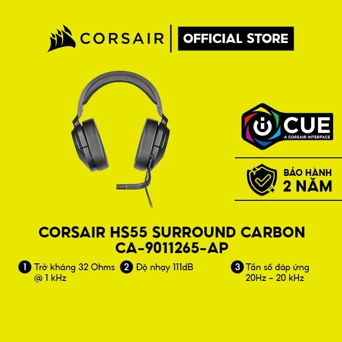 Tai nghe Corsair HS55 Surround Carbon/CA-9011265-AP