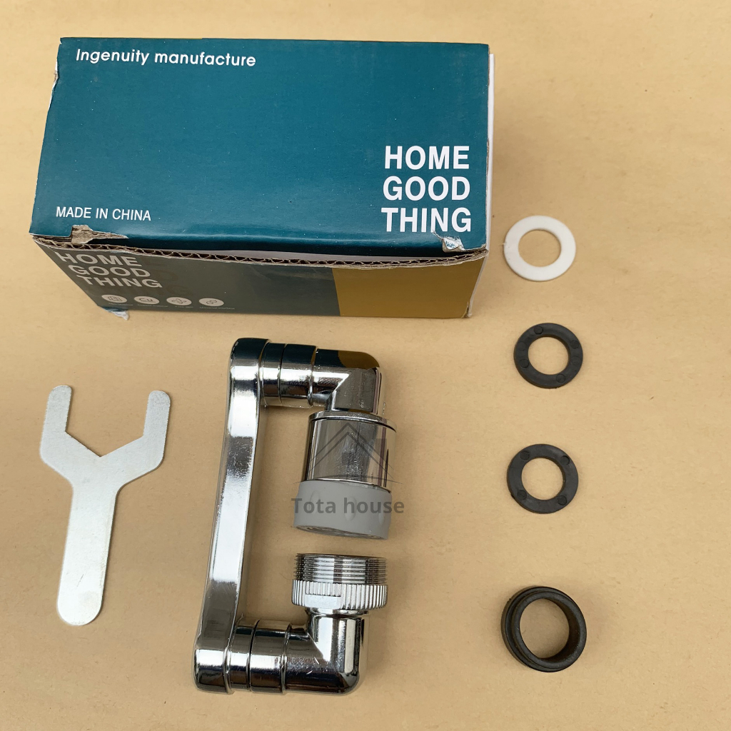 Đầu Nối Vòi Nước INOX Thông Minh Xoay 1080° Cho Bồn Rửa Chén Với 2 Chế Độ Phun Nước Tiết kiệm