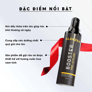 Xịt tạo phồng tóc Glanzen Booster Pre-Styling 200ml - Hàng chính hãng
