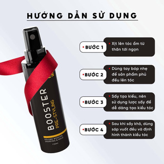 Xịt tạo phồng tóc Glanzen Booster Pre-Styling 200ml - Hàng chính hãng