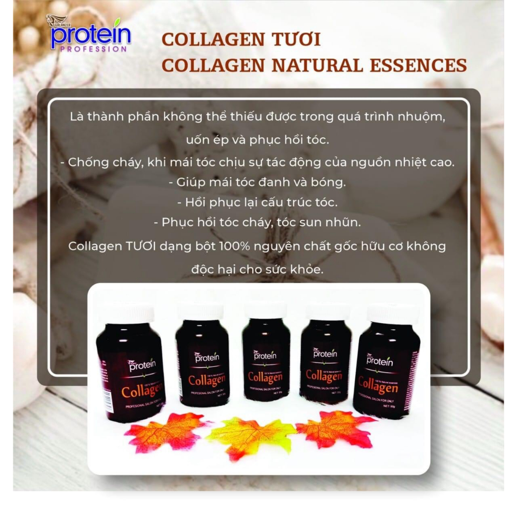 Bột Collagen pha Hấp Dầu, Uốn duỗi tẩy nhuộm Galanzer Protein Phục Hồi chắc khoẻ tăng dưỡng Tóc