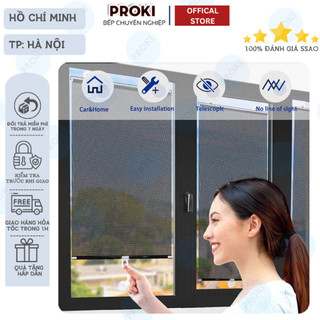 Rèm che nắng dùng cho cửa kính hoặc xe hơi có miếng hít, rèm che nắng trên cửa xe kính trước ô tô cuốn Tự động, tiện lợi
