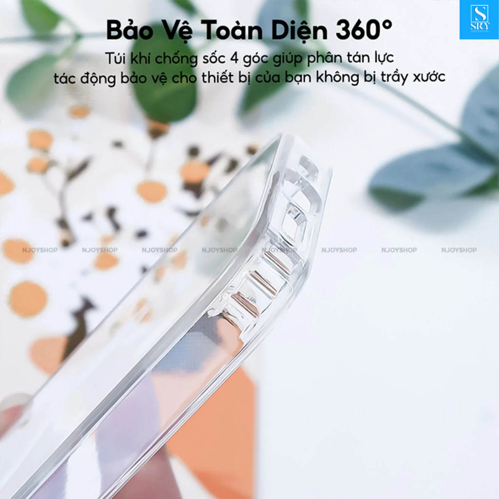 Ốp lưng iphone trong suốt chống sốc - Hỗ trợ sạc không dây cho 11 pro max 12 promax 13 14 15 Plus 16