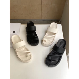 Dép nữ xỏ ngón bản to đế 4cm