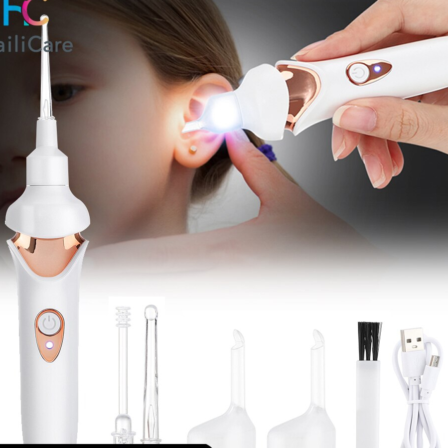 Máy hút ráy tai bằng điện Ear Scoop có đèn led, đầu hút mềm, độ ồn thấp ...