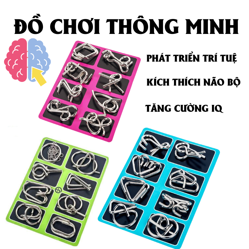 Đồ chơi trí tuệ Nhật Bản tháo lắp vòng sắt thông minh, trò chơi trí tuệ ...