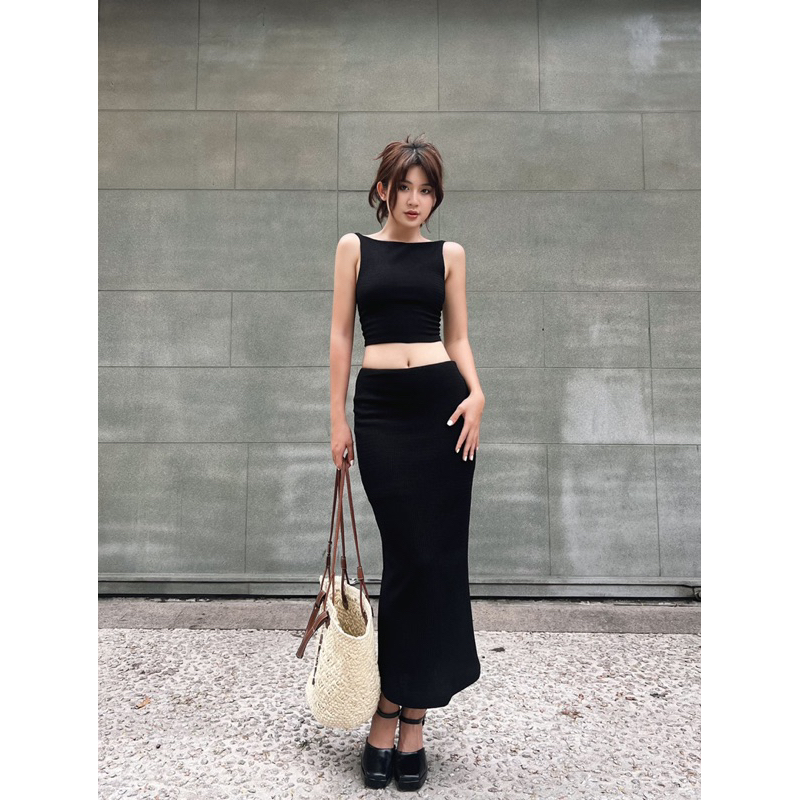 LYZA- Set Croptop Thun Body