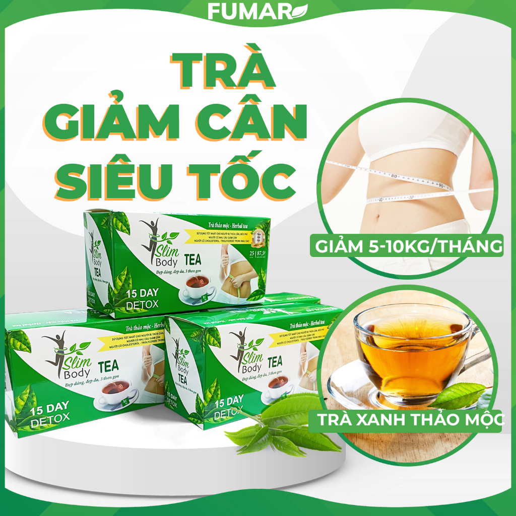 Trà giảm cân siêu tốc SLIM HAMII TEA tan mỡ bụng hiệu quả thảo mộc an toàn