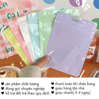 Túi Zip Nhỏ Trong Suốt Mini Đựng Card Bo Góc Nhiều Màu Timo GQ08