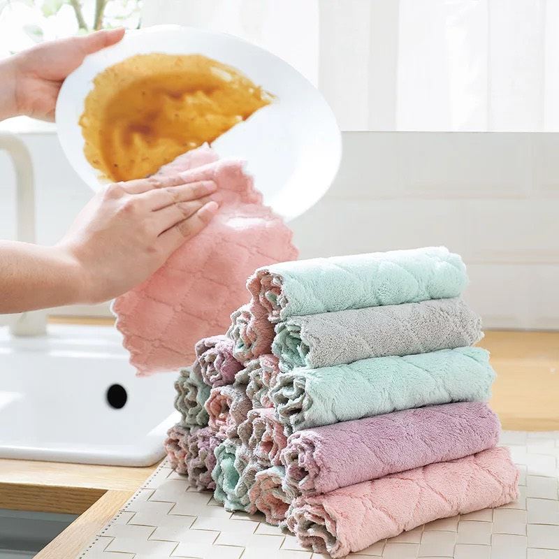 Combo 50 Khăn Lau Bếp Đa Năng 2 Mặt Siêu Thấm Nước Lau Bếp, Lau Tay, Lau Chén Bát Khăn Vệ Sinh Đa Năng Thông Minh