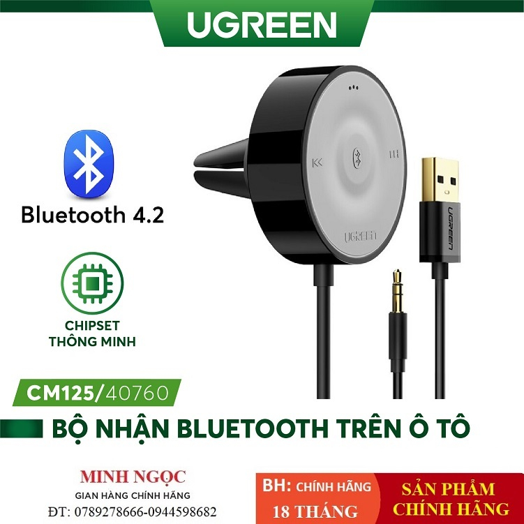 Bộ nhận Bluetooth 4.2 sử dụng trên xe hơi hỗ trợ công nghệ aptX dài 1 ...