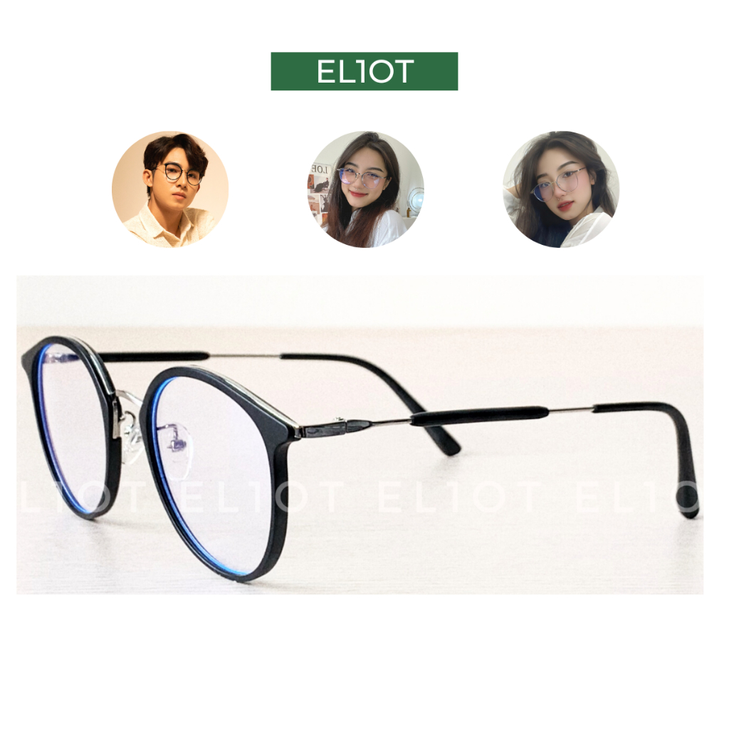 Kính mắt mèo ELIOT Eyewear gọng cận nam nữ thời trang tròng chống ánh sáng xanh có thể thay cận EL8275