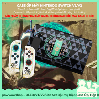 Oled/V1/V2/Lite Set Phụ Kiện Case Ốp, Hộp Băng, Nút Bọc Nintendo Switch Zelda Tears Of The Kingdom