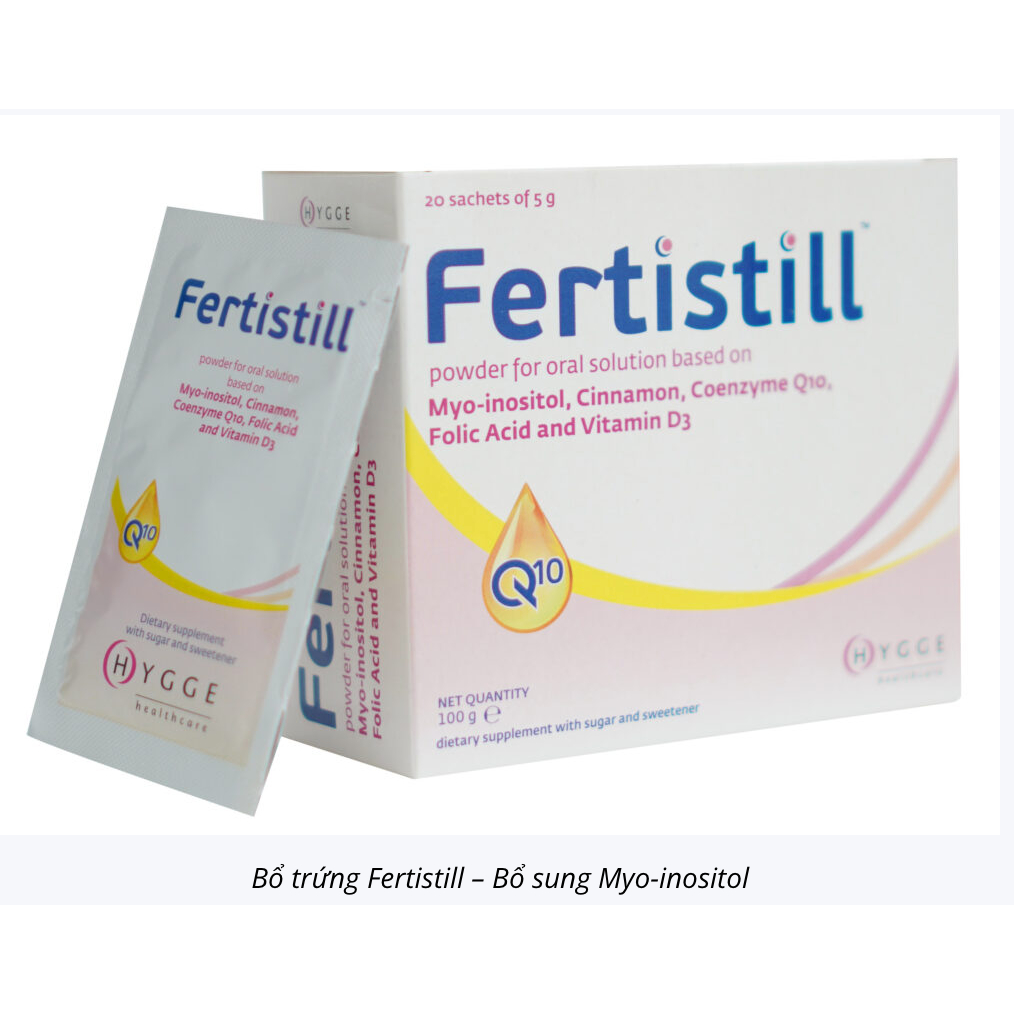 Fertistill - Bổ trứng, Tăng khả năng thụ thai, điều hoà kinh nguyệt, Đa nang buồng trứng hộp 20 gói
